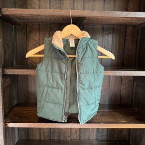 hunter green puffer vest